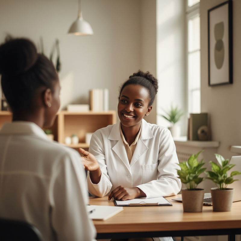 Doctor consulting with patient